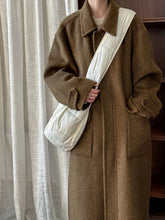Women's Luxe Oversized Cocoon Wool Zip-Up Long Coat